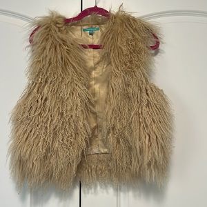JOCELYN Mongolian Real Lamb Fur Vest